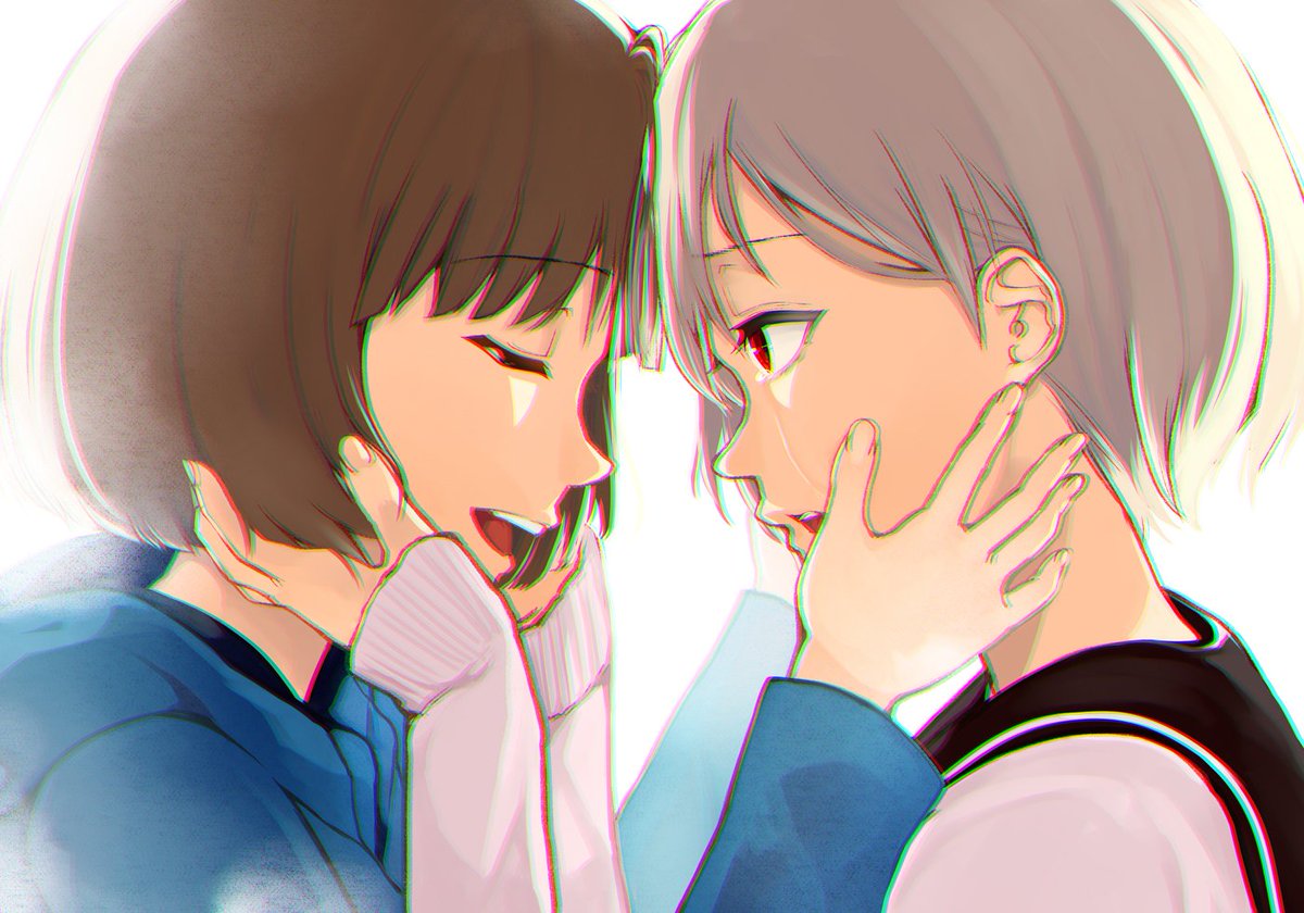 #ショートの日
#ショートカットの日 
ショートカット百合を描くだけの人生だ 