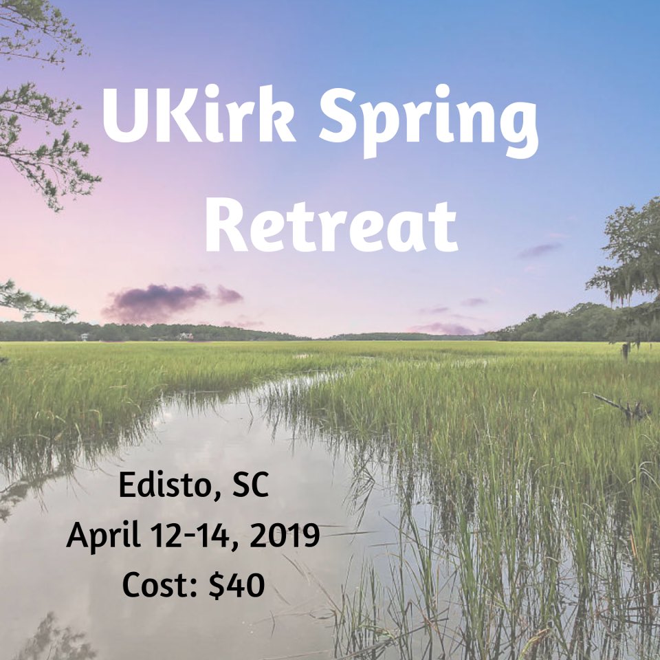 UKirkSC's tweet photo. Join us for a relaxing weekend in beautiful Edisto Island! We will chill, swim, kayak, see turtles, bike, eat a lot, and just have fun together. UKirk We Retreat! https://t.co/EmjmkIh3Hu