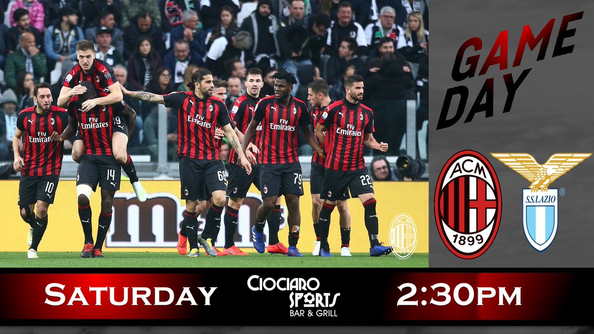 Join us Saturday for the BIG match vs Lazio, <a href="/TimoeB08/">T.Bakayoko14</a> vs Acerbi 😂 - con il <a href="/acmilan/">AC Milan</a> nel cuore at <a href="/BarCiociaro/">Ciociaro Bar</a> #ForzaMilan 🔴⚫🔴⚫⚽⚽