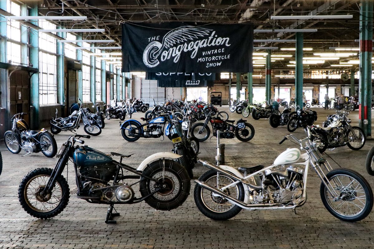 RidingVintage's tweet photo. Come check out the coolest motorcycles on the East Coast at the @thecongregationshow this weekend in Charlotte, NC.  I'll be there on my '64 Duo-Glide, so stop by and say hello. https://t.co/zq3n2QhTT3