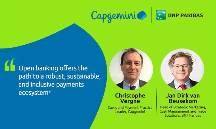 Capgemini's tweet photo. Our latest #WPR18 blog explores how industry collaboration fueled by open #APIs can foster a sustainable #OpenBanking environment. Read it here: https://t.co/h7BMt4NRBr @BNPParibas https://t.co/SE20RKfs9c