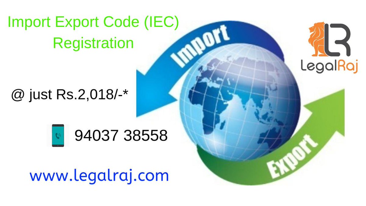 legal_raj's tweet photo. Import Export Code (IEC) Registration :
Import Export Code is popularly known as IE Code. It is 10 digit number issued by Directorate General of Foreign Trade (DGFT)...Read More
Visit- https://t.co/WnB6Ua0PTQ
#IEC #OnlineIEC
#ImportExportCodeRegistration https://t.co/3MjqTCrFvr