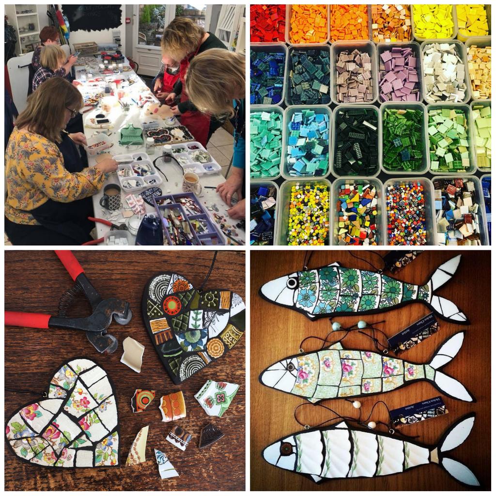 FarthingWork's tweet photo. Did you know the earliest known mosaics were found in a Mesopotamian temple dating back to the 3rd millennium BC and were made up of ivory, seashells &amp; stones. Why not create your own mosaic at one of our workshops https://t.co/ZDDvGab6uv #FarthingWorkshop #mosaics https://t.co/9UabrGPOB4