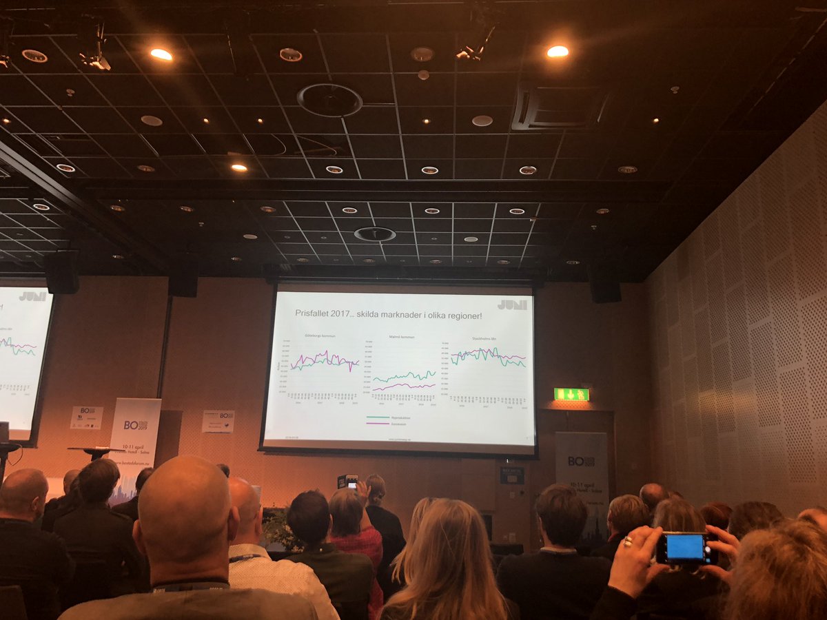 NordstroemAnna's tweet photo. @bforum2019 @AnnaJuniPersson giving an interesting overview of the status of new development in Sweden incl. trends and expectations going forward > meeting demands, not aspirations and building for the rental market https://t.co/buXzgvxcdz