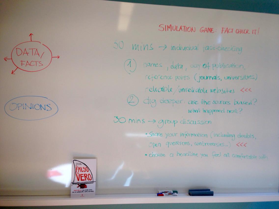 Siamo entrati in due scuole medie di #Milano con #FactCheckIt, il gioco di simulazione creato dal nostro <a href="/livagianluca/">Gianluca Liva ᵛᵉʳᶦᶠᶦᵉᵈ</a> per <a href="/factchecknet/">International Fact-Checking Network</a> - e i ragazzi, ancora una volta, ci hanno saputo stupire! (Ed è spuntato anche #IlFalsoeilVero di @gab_jacomella...) #medialiteracy #workshop