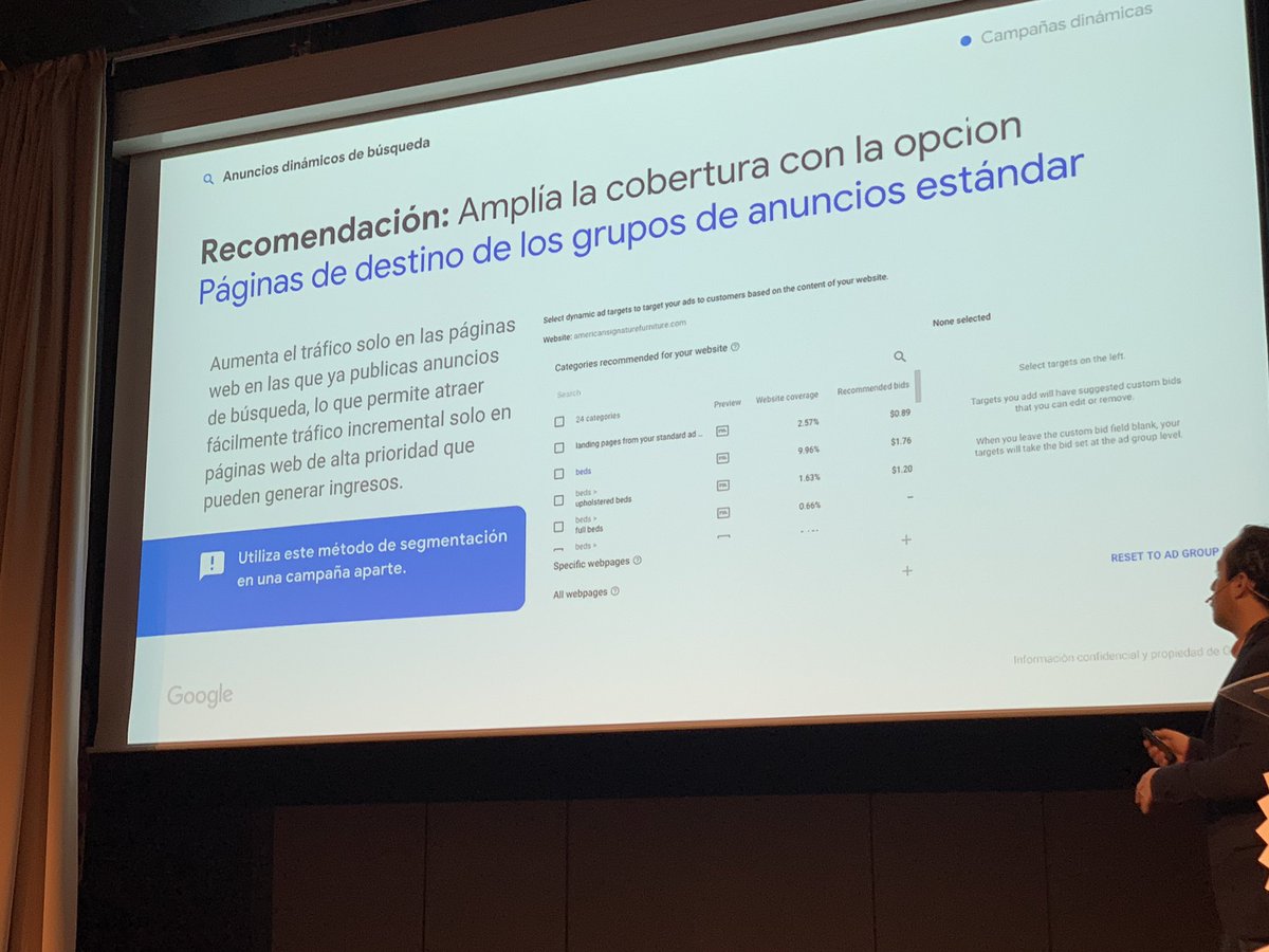 Recomendación para #dsa: utiliza como #landingpages las de los grupos de anuncios estándar y MUY IMPORTANTE, hacerlo en una campaña independiente. #automationacademy #GoogleAds