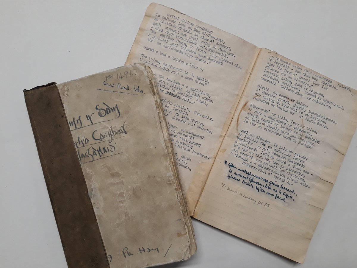 Archives Mss Two Wartime Poetry Notebooks Of The Gaelic Poet George Campbell Hay D 1984 Who Served As A Soldier In Italy North Africa Macedonia In The Second