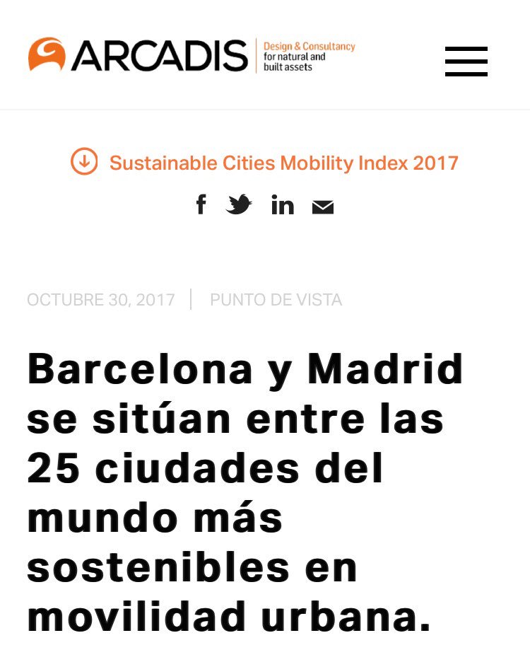 2ng_si's tweet photo. Barcelona i Madrid dins l’Índex de ciutats sostenibles en mobilitat urbana per sobre de la 25a posició https://t.co/87mq7xFZ73