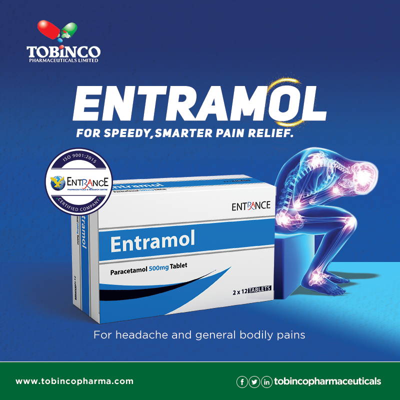 Tobincopharmacy's tweet photo. Targeted at headaches and bodily pains, this Entramol brings speedy and smarter relief for any day any time.
#painrelief #smartrelief
https://t.co/eDdRPJpeTk https://t.co/GwdFgjeUT8