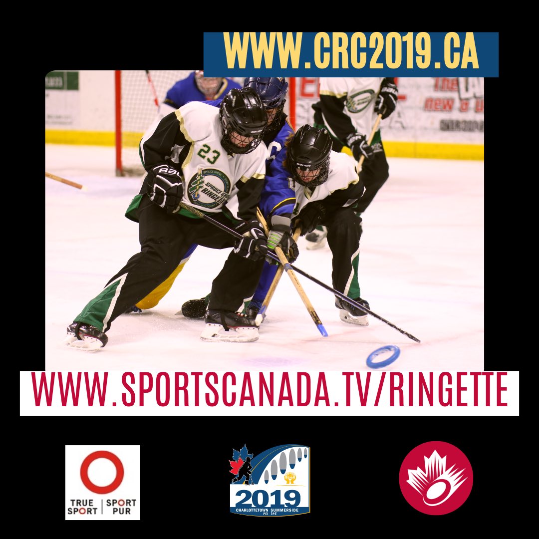 It’s day three at the <a href="/CRC_CCR/">Canadian Ringette Championships</a> in PEI/C'est le troisième jour du #CRC2019 à l’IPÉ. 

If you can’t be at the rink, make sure to tune into our webcast/Si vous ne pouvez pas y assister en personne, assurez-vous de suivre nos webdiffusions : sportscanada.tv/ringette