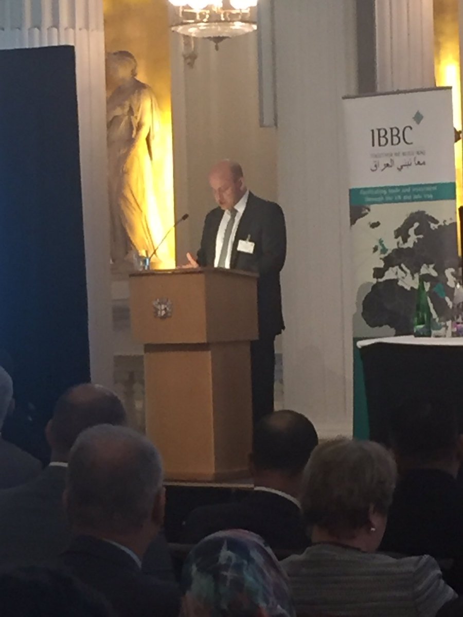 IBBC_London's tweet photo. Louis Taylor states: “UKEF has provided almost 1 Billion pounds of financial support in #Iraq in the last two years alone” as well as improving #energy and #water security through financing projects to the benefit of millions of Iraqis. #IBBCSpringConference https://t.co/CYd71jJiAa