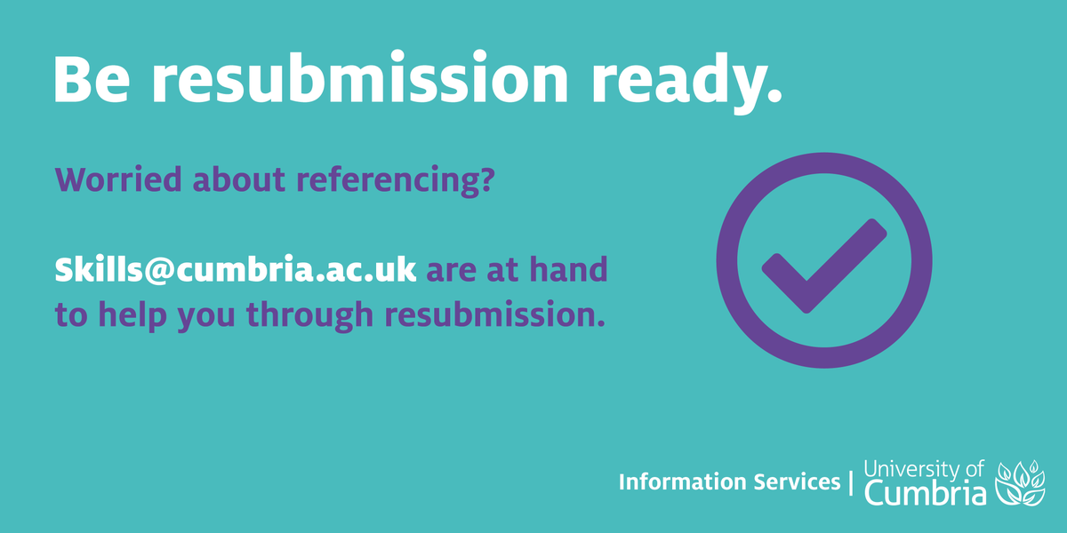 UoCSkills's tweet photo. Develop your #skills and be #ResubmissionReady. Contact us now for support! #Referencing #SkillsSupport 💻 https://t.co/w3ReUfxcJE
