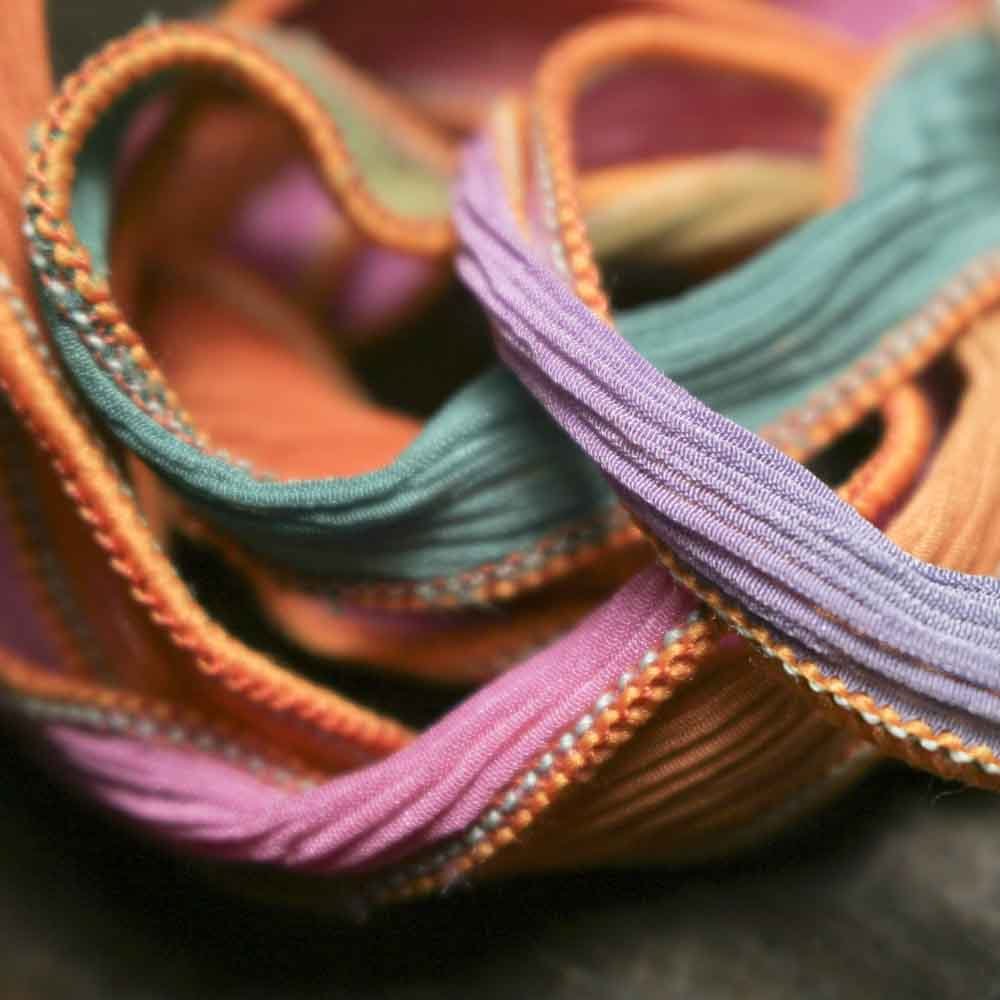 roseanddella's tweet image. Crushed Pyrite Crystal and Glitter Crinkle Ribbon Tie Wrap Bracelet tuppu.net/11a28092 #handmadejewelry #bohojewelry #CopperElectroformed