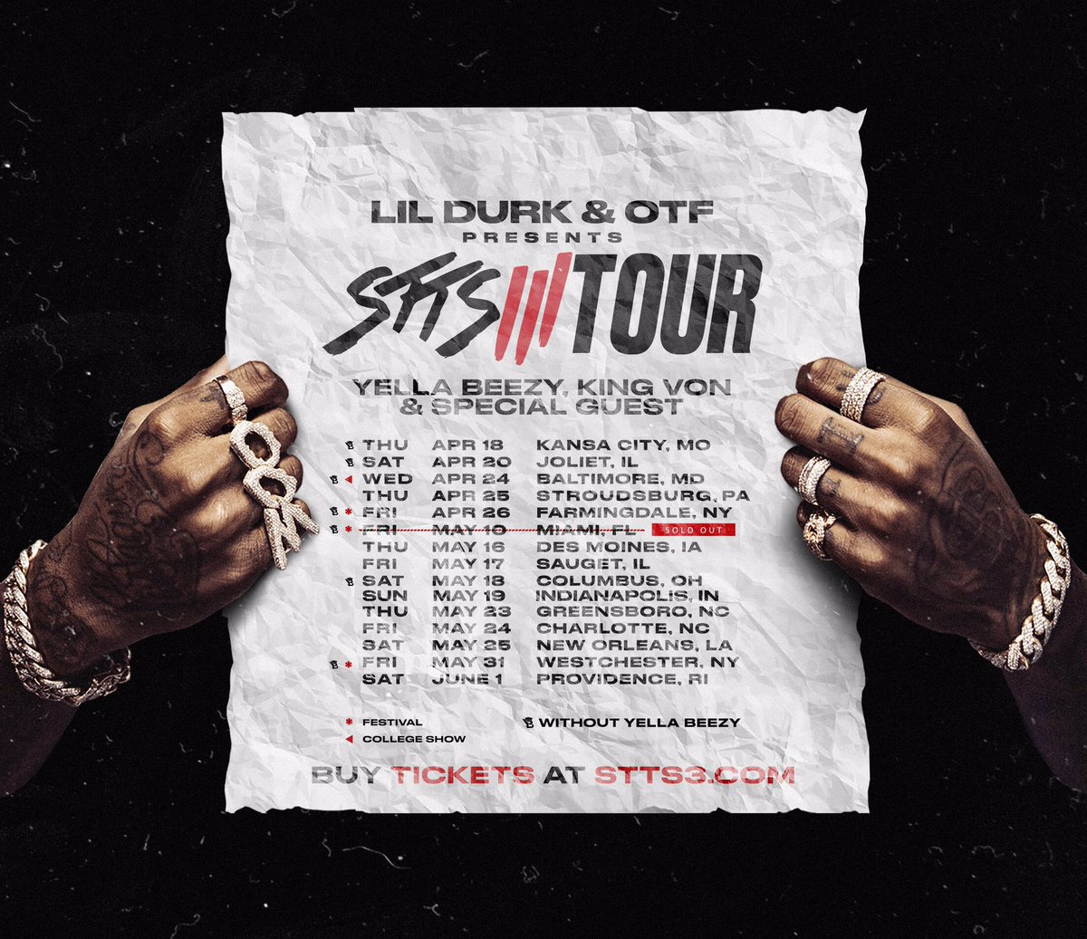 ArtofKoolin's tweet photo. @__0729_ @lildurk Nah unfortunately she’s not doing the stroudsburg date but King Von and Yella Beezy will be there! https://t.co/lx10H2dn8f