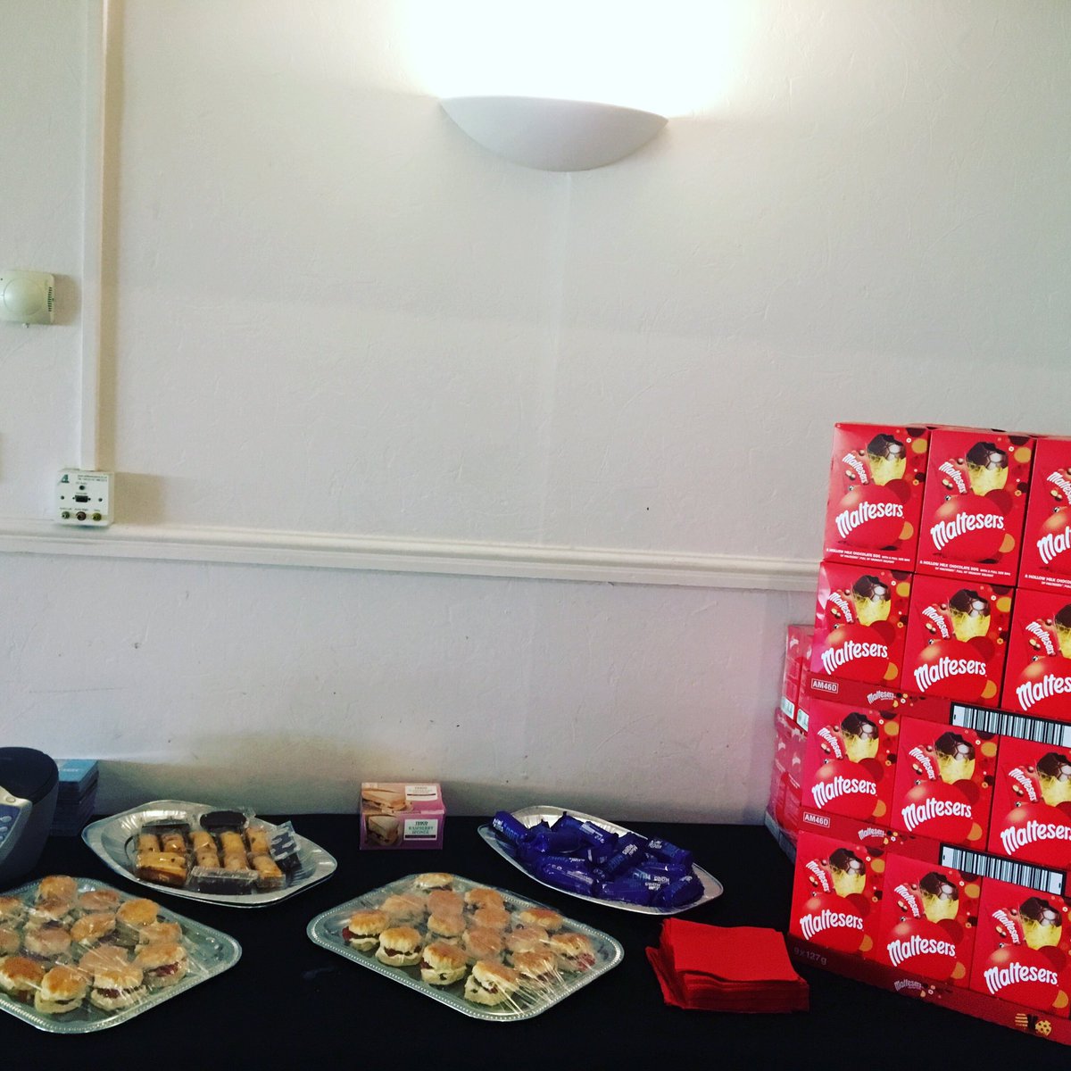 All ready for TLC today. Fresh scones with Jam and clotted cream plus lots of Easter eggs donated by Asda <a href="/AsdaHuntsCross/">Asda Hunts Cross Community</a> thank you 🌈💕
