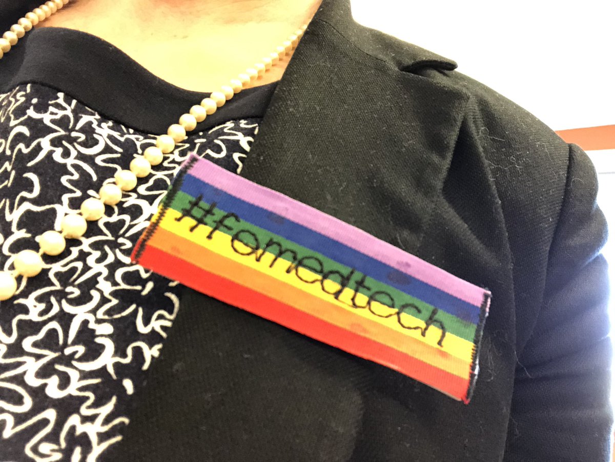 sharonlflynn's tweet image. Very pleased with my #femedtech badge  #OER19