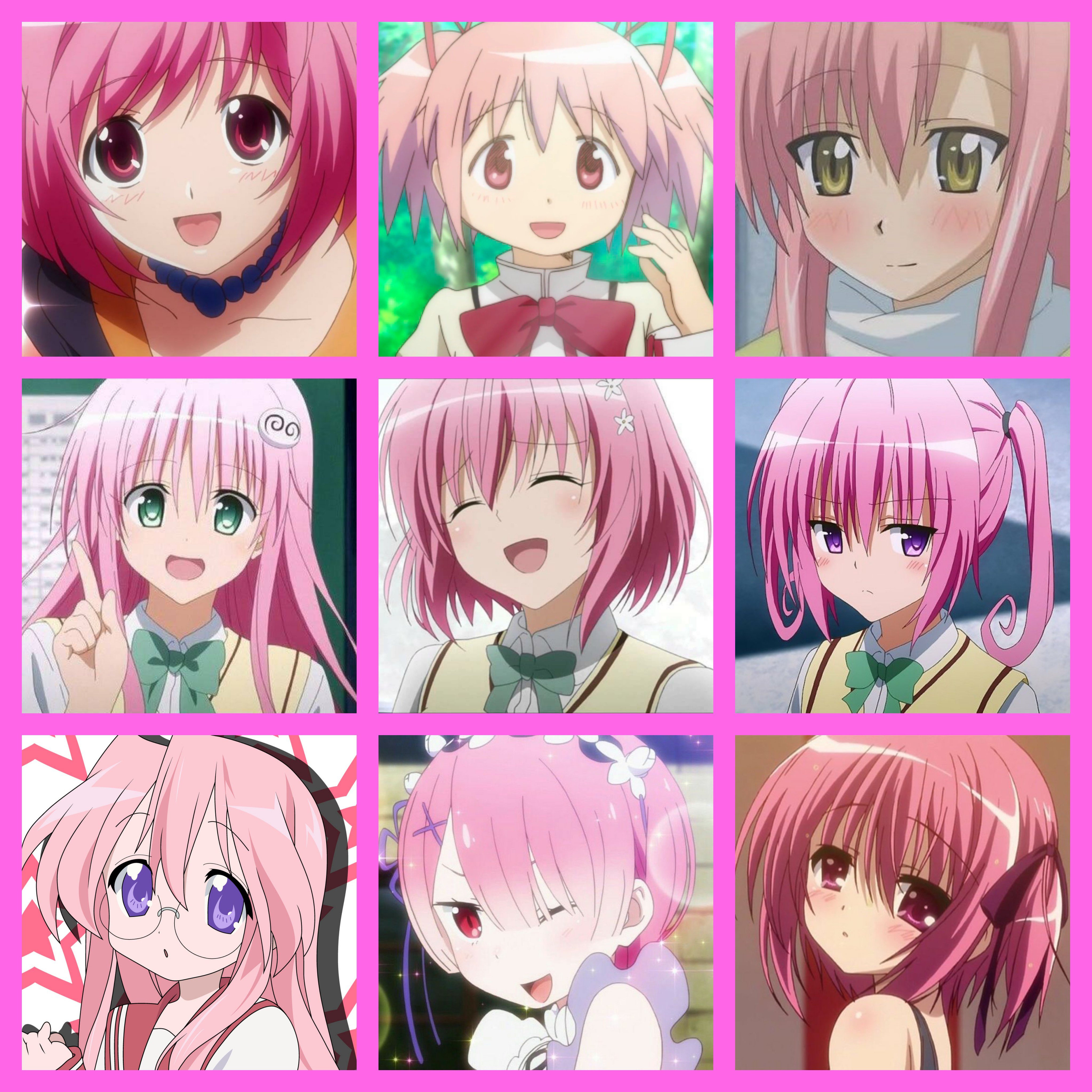 しろくまちゃん ピンク髪ヒロインキャラ寄せ集め 36人 好きなキャラいたら教えください ピンク髪キャラ 好きな キャラがいたらrt アニメ好きと繋がりたい アニメ T Co Ecvoxklu9h Twitter