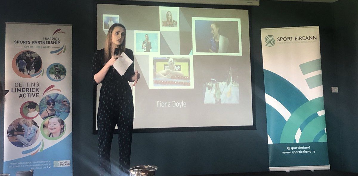 “Believe your Beliefs &amp; Doubt your Doubts” inspiring presentation from Olympic Swimmer <a href="/Fionamdoyle/">Fiona Doyle</a>  and how physical activity helped her, and continues to help her through life #ActiveLimerick
