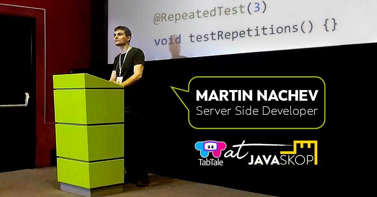 TabTale's tweet image. We’re so proud of TabTale Server Side Developer Martin Nachev, who spoke at #JavaSkop ‘19 Macedonia. Hope you enjoyed his talk!