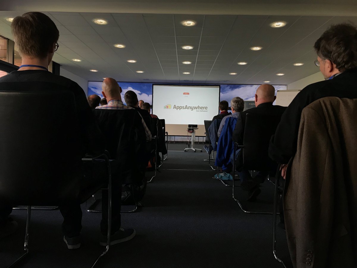 AppsAnywhere's tweet photo. We're in the midst of yet another successful #AppsAnywhere #UserDay in collaboration with our wonderful customer, Hochschule Ruhr West.
Tony, Ryan, Eddie &amp; Corné are super excited to bring our signature User Days to Europe for the first time!
@TonyAustwick @RyanAtS2 @EdwardAtS2 https://t.co/M8iTUrGvsI
