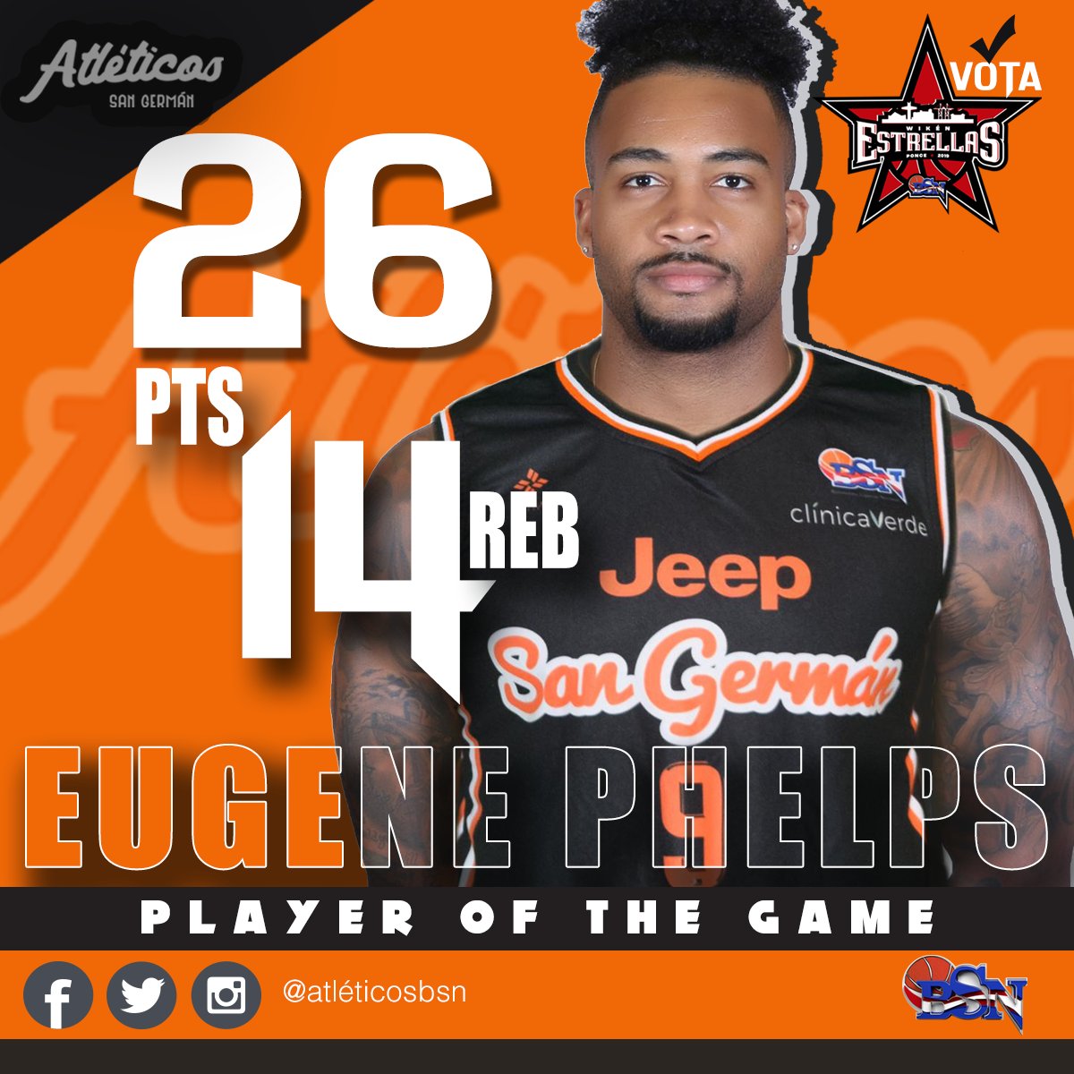 atleticosbsn's tweet photo. #AtleticoDelPartido

🏋🏻‍♂️ @daTATTEDBEAST en su debut se hizo dueño y señor del tabloncillo.

Vota por los nuestros para el juego de estrellas ➡️ https://t.co/QaM3LLf4ye

¡Un Atlético no se quita... Nunca! 🗣️ https://t.co/GadK5o5DZR