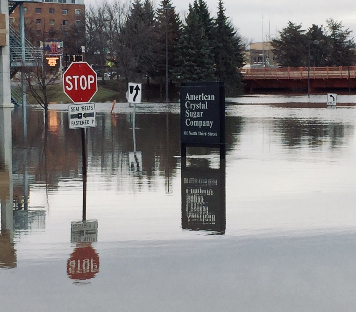 CrystalSugarCo's tweet photo. If you're looking for a sign, here's ours. 🛑💦 Thanks for sharing, @CrystalCoHeidi! #FargoFlood2019 #CrystalSugarCo https://t.co/rTsjGx7uJw