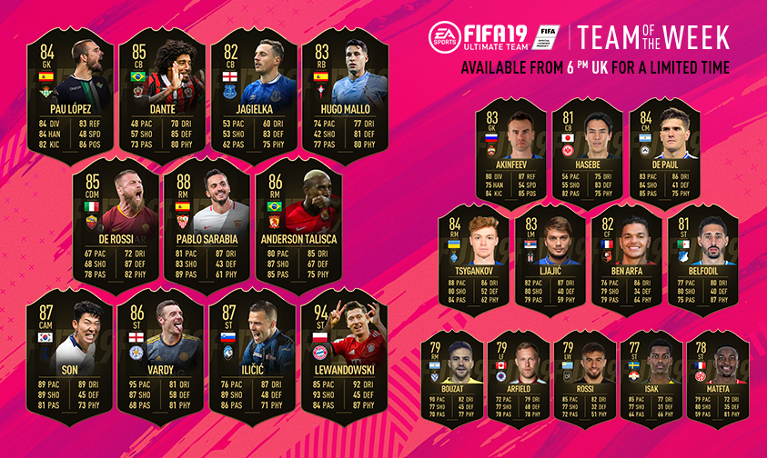 EASPORTSFC's tweet photo. Lewandowski, Son and Vardy headline the new #TOTW! 💪🏆 https://t.co/iM3pdVN2d3