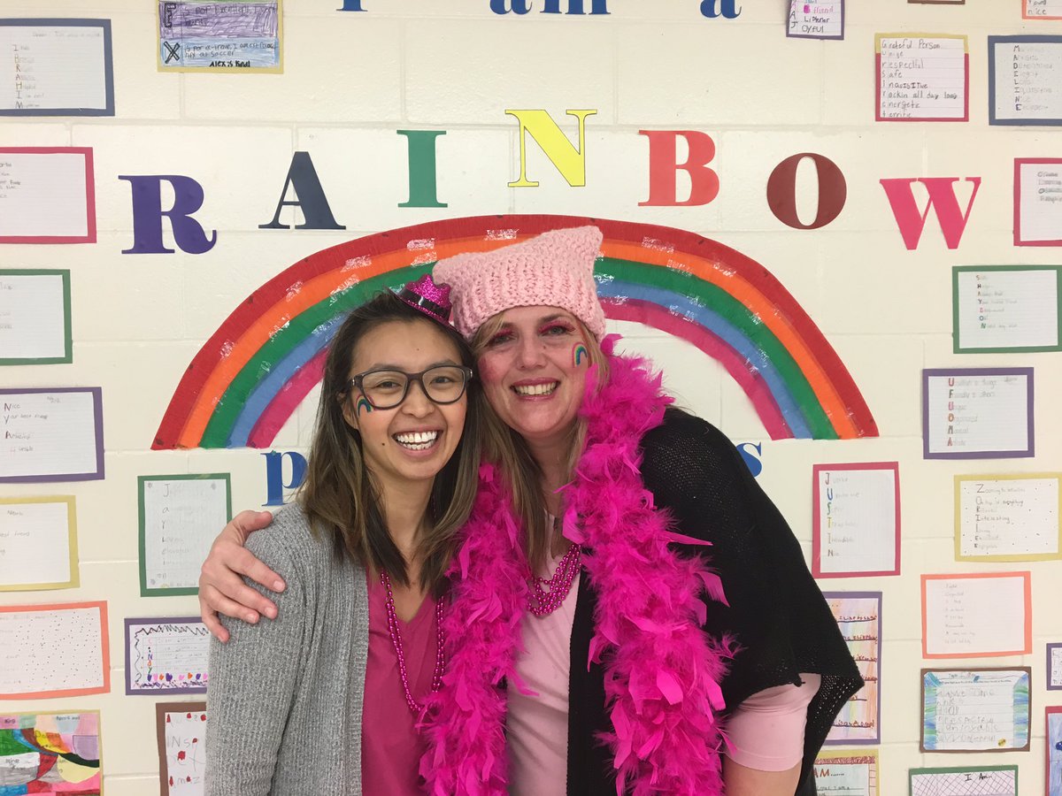 Ready for #DayOfPink2019 <a href="/MadocDrive/">Madoc Drive PS</a> with my amazing teaching partner @TweetsLuong ! #inclusive #wearpink