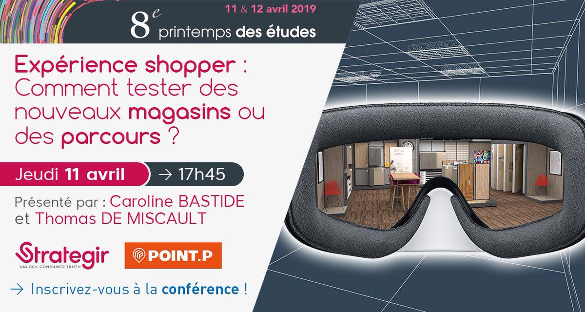Expérience shopper : Comment tester des nouveaux magasins ou des parcours #retail avec la Réalité Virtuelle #VR, présenté par <a href="/carolinebastide/">Caroline bastide</a> <a href="/Strategir1/">STRATEGIR</a> et Thomas de Miscault <a href="/PointP_fr/">POINT.P</a> Jeudi 11 avril 17H45 au <a href="/PrintempsEtudes/">Le Printemps des Etudes</a> #printempsetudes
strategir.com/news/experienc…
