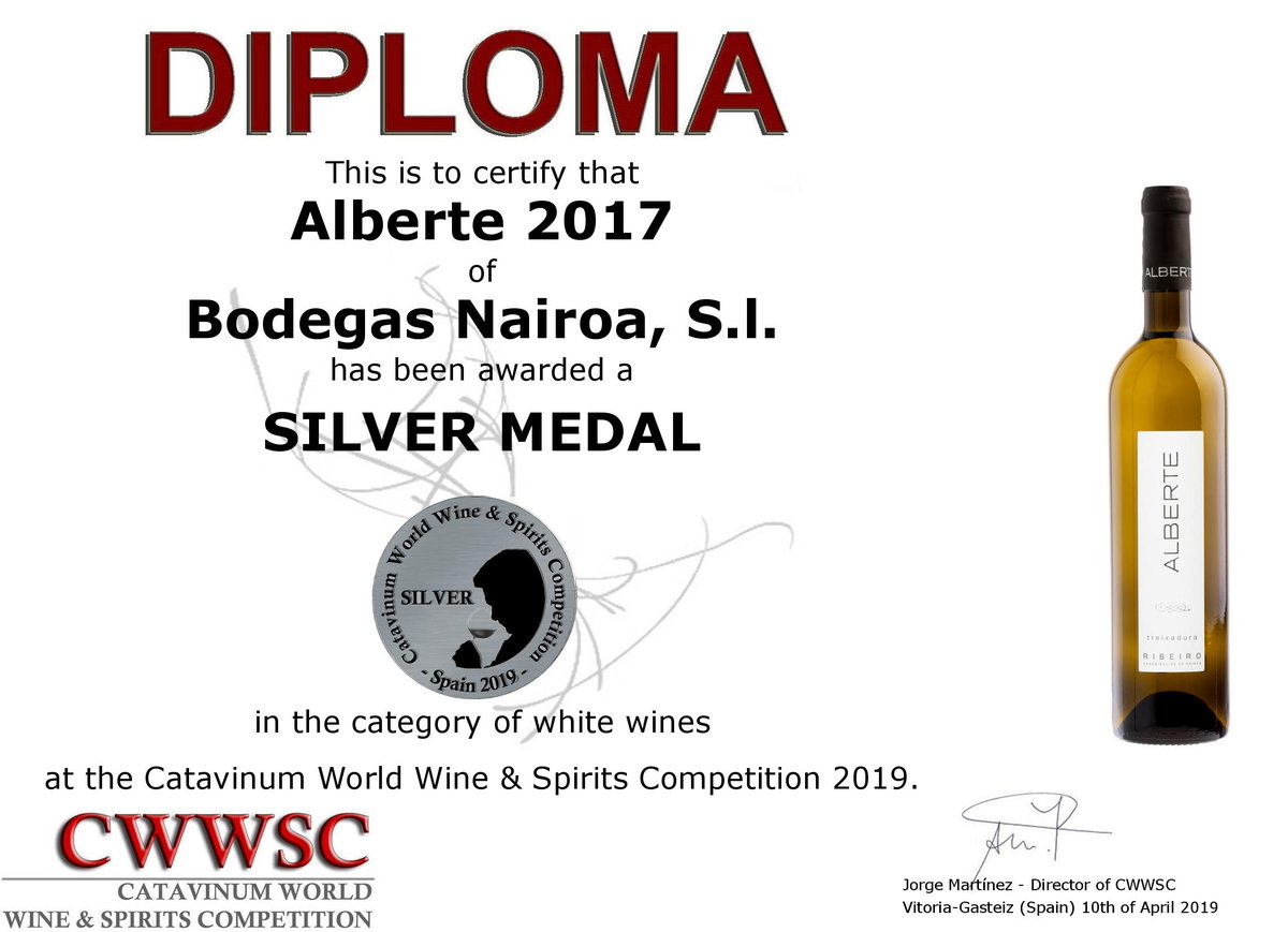 #BuenosDías! El Concurso 'Catavinum World  Wine & Spirits Competition' acaba de publicar los resultados de la  cata de vinos y licores del mundo de la edición 2019. Éstas son las  medallas 🏅que han obtenido nuestros vinos ⬇️
#wine #winelovers #doribeiro #galiciacalidade #CWSSC