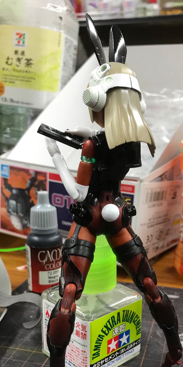 turiron's tweet photo. フレームアームズ・ガール オブシディアン出来ました!!好きな要素だけ詰めたら趣味性の塊になった 仕方ないね #フレームアームズ・ガール #FAガール #マイFAガール #FULLSCRATCHLIVE https://t.co/yRC662aDab