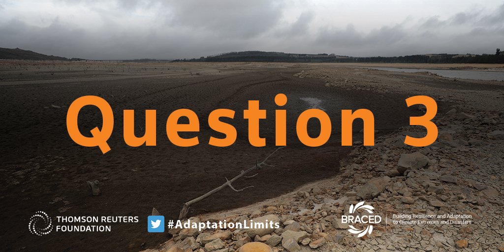 Braced's tweet photo. Okay as panelists answer questions from the audience I am just going to throw a third question out there: Q3. Are we approaching those limits in places? Where do you see it happening or worry about it happening? #AdaptationLimits https://t.co/wxgWPH26Uu