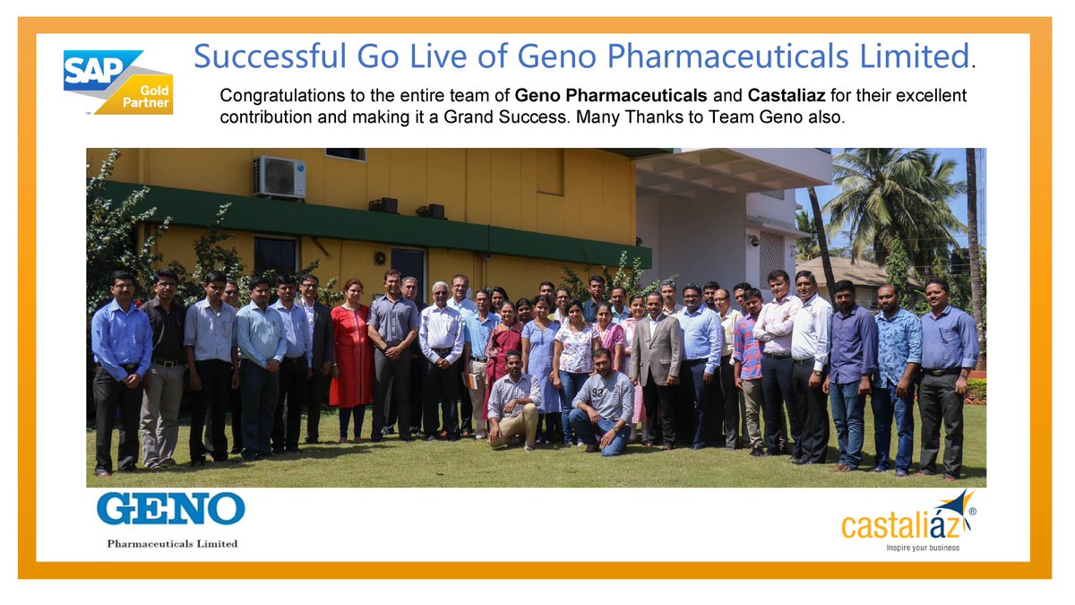 castaliaz's tweet photo. #Castaliaz #SAPGoldpartner #Congratulations #Anotherwin #Featherincap #SuccessfulGOLIVE #Leadingpharmacompany #Castaliazteam #Successstory #Implementationgoals #SAPGOLIVE https://t.co/JRorTUAXzW