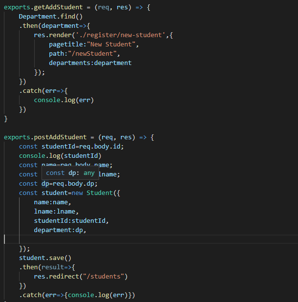 AtefaAbedi's tweet photo. Last day I completed  #studentRegistration in #mongoose replacing with #MongoDB in #nodjs😀😀
@CodeToInspire 
#AfhanGirlsCode https://t.co/EBKXjF7tnR