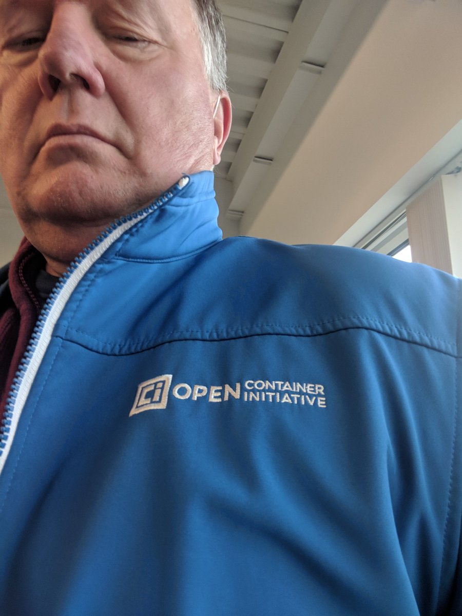 rhatdan's tweet photo. At food counter yesterday with this jacket,. Lady asks me if I'm for having open containers of alcohol in public. New meaning for the "Open Container Initiative" https://t.co/cwYBHLE3LC