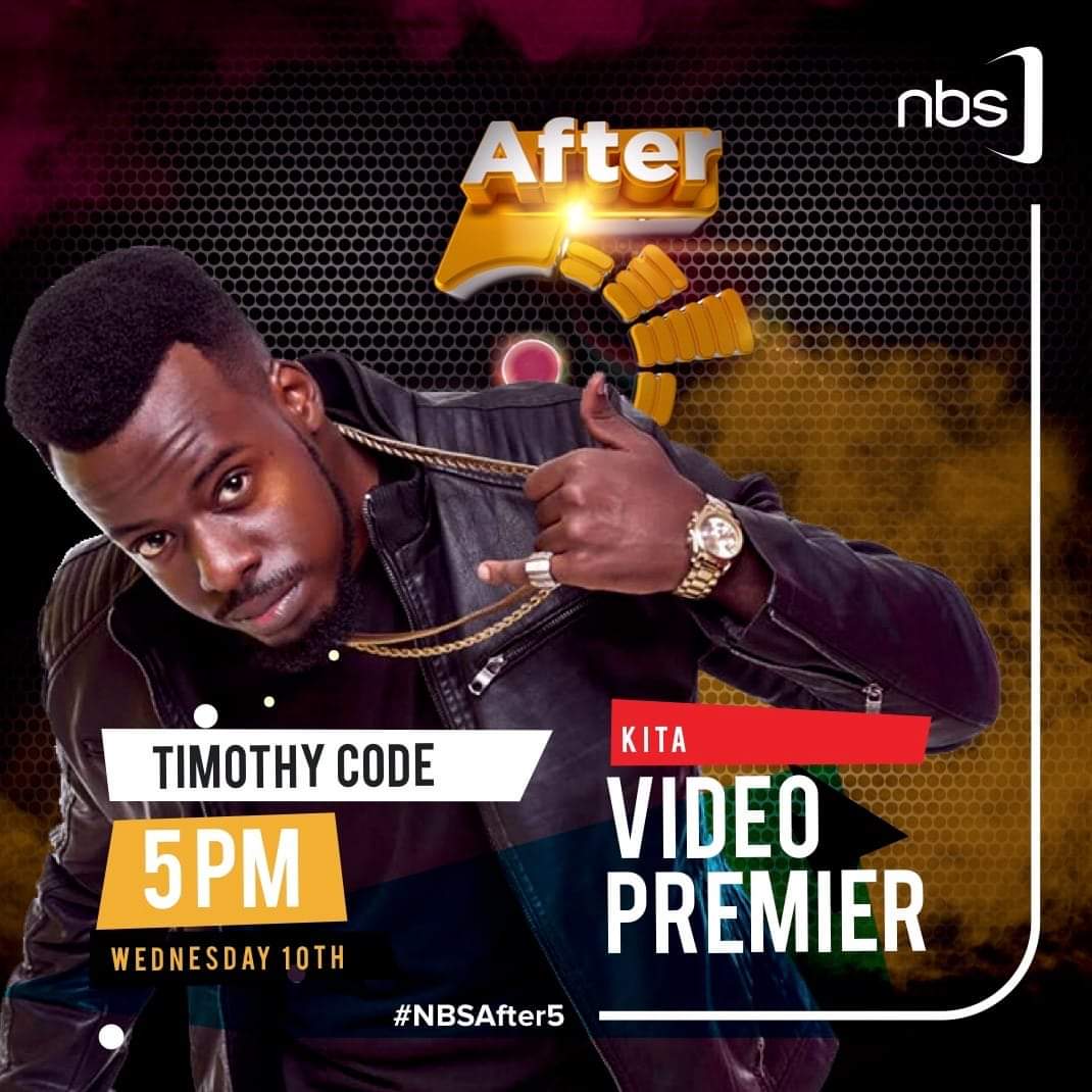 TimothyCODE's tweet photo. Today at 5PM, Official VIDEO Premiere for KITA on AFTER 5 on @nbstv with @DouglasLwangaUg @mckatsug @DjRoja .
The #KITAMediaTour continues.
Watch the Video here : https://t.co/twRY2h1NWI
#KITASeason
#CROWNBoy https://t.co/zxPSBvriT3