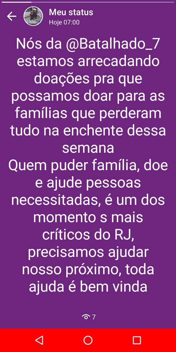 Batalhado_7's tweet photo. Bom dia família, infelizmente o RJ tem passado uma semana horrível, famílias desabrigadas que perderam TUDO. Então esse mês os organizadores deram uma ideia de futuro, quem puder ajudar qual qualquer doação pra as famílias necessitadas estaremos agradecendo, ajudar o próximo + https://t.co/rK7IMEyGPH