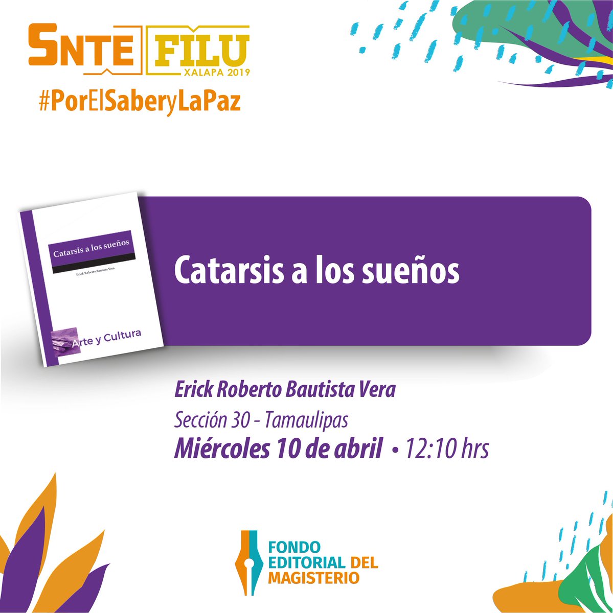 SnteNacional's tweet photo. ✔ #SnteFIL 📚📚

✅ #SntePreSNTE HOY 🖌️
💢 TRES nuevos libros TRES en stand #SnteFILU☝ #FILU2019 #Xalapa 📔
🔆 Y 3 Experiencias Docentes Exitosas 3 en Ágora #PorElSaberYLaPaz 🕊 

#FelizMiércoles #10Abr México #RT #SeTeniaQueDecirYseDijo #másfelizque WhatsApp #Miercoles #Sondeo https://t.co/76LGnRQ2UY
