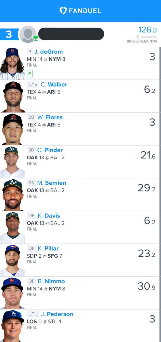 GF__DFS's tweet image. MLB now 11-2 on the season after last night’s win! DM me to hop on board and make some easy cash! #MLB #DFS #FanDuel