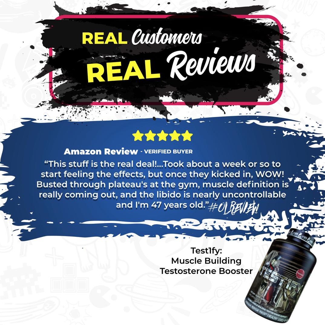 💬Dont Just Take Our Word For It: 
.
💪 Test1fy, The First #Testosterone Booster With #Muscle Building Properties To Actually Help Your Body Build Muscle‼️ 
.
👥 Join The Alliance Of Heroes Today And Join A Worldwide Community 🌍 #Olhero #Olreview #Olympuslabs #Supplements