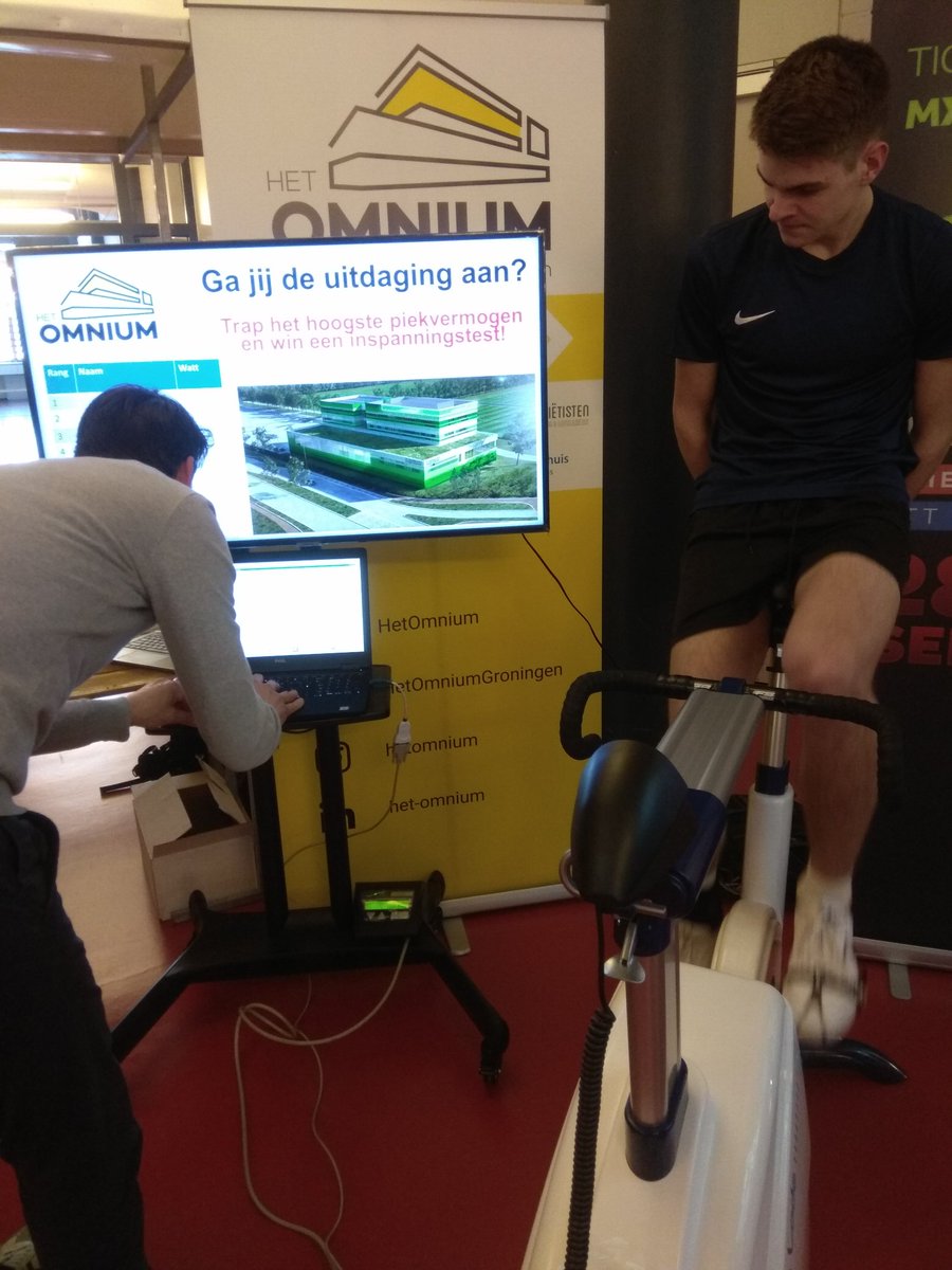 HetOmnium's tweet image. Wil je kans maken op een #inspanningstest? Stoot Thomas van de troon en trap het hoogste piekvermogen op de @Lode_Ergometry #excalibur @Sportstudies Sportfestival Move! #sportfestival #hanze #move
