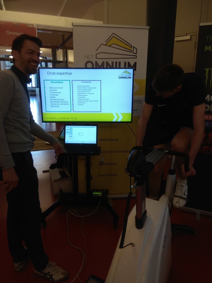 HetOmnium's tweet image. Wil je kans maken op een #inspanningstest? Stoot Thomas van de troon en trap het hoogste piekvermogen op de @Lode_Ergometry #excalibur @Sportstudies Sportfestival Move! #sportfestival #hanze #move