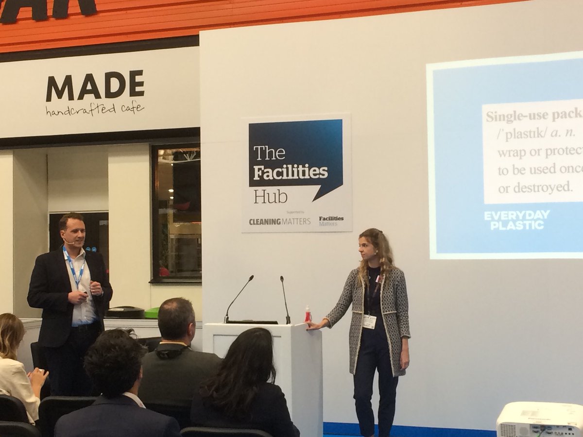 debijrowland's tweet photo. Single use plastic being discussed at #FacilitiesEvent @IFMA @JoSutherlandPR @Antony_Law @IFMA_UK https://t.co/vIbkY46O0C
