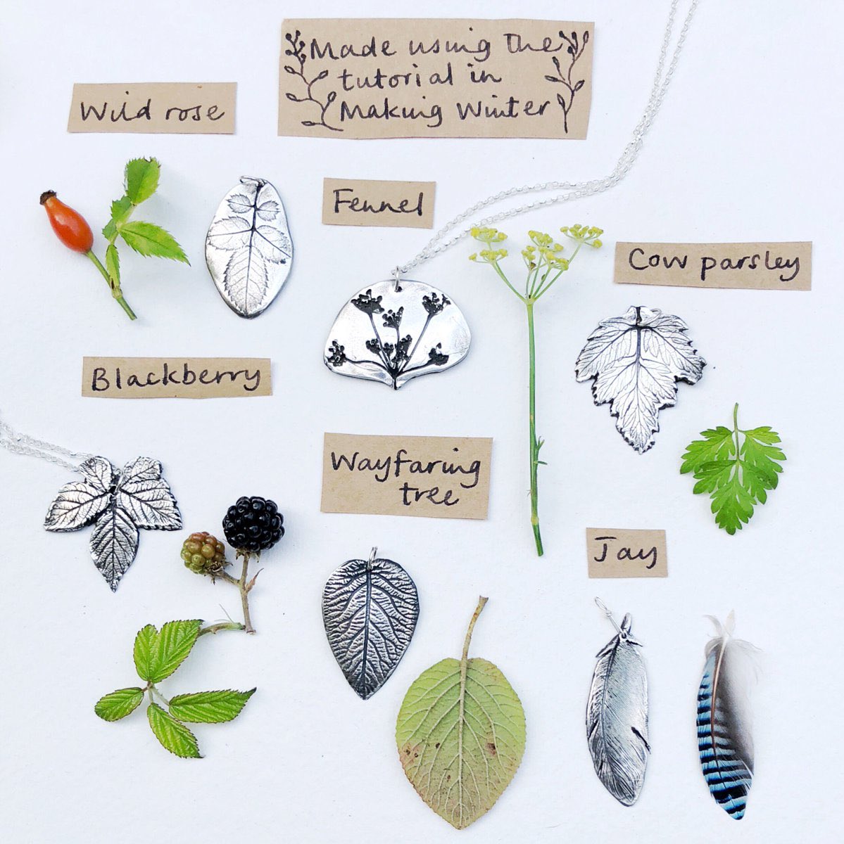 silverpebble's tweet image. If you live too far away to come to one of my workshops there’s a tutorial for making intricate silver ‘fossil’ pendants in my first book #MakingWinter. 

This collection of nature inspired projects comes with some rather lovely words of recommendation. 

amazon.co.uk/Making-Winter-…