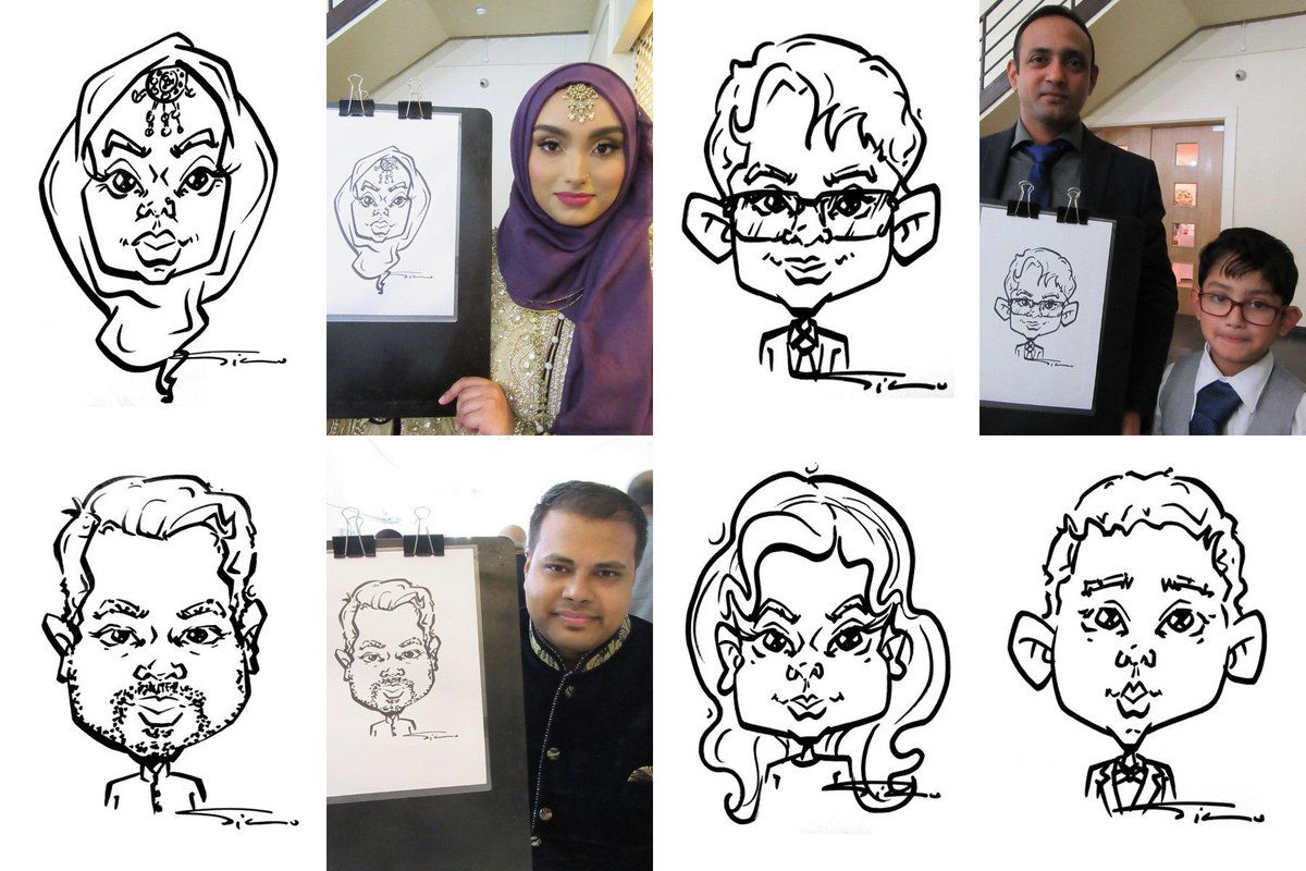 SiluCartoon's tweet photo. #LiveCaricature (some #drawings under 3 minutes) @EventsPavilion #Wedding - #You as a #Cartoon | #Cartoons #Portrait #Portraits #Drawing #Caricature #Caricatures #QuickPortrait #QuickPortraits #LondonLiveEvent #LondonLiveEvents #LiveArt | https://t.co/z1GLxFJVT8 https://t.co/FNEgxCVJp8