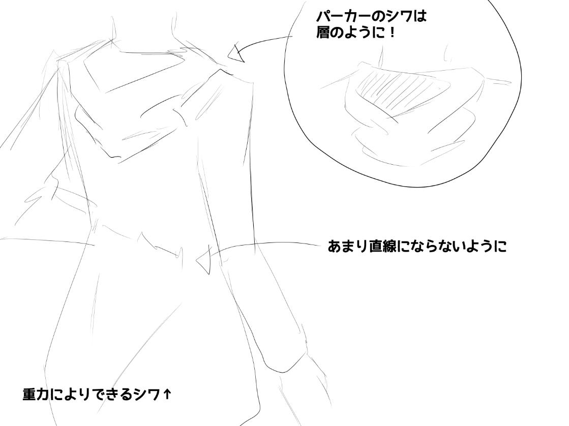 不知火エンキ A Twitter 服のシワ 描き方わからなくなってません 基本的な服のシワができる条件とその描き方をまとめました 服のシワ 描き方 講座 勉強になる タメになる T Co Fxkfb9yfq6 Twitter