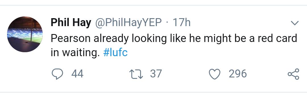 BenP1912's tweet photo. @PhilHayYEP can I have this week's lottery numbers as well please....
#lufc #alaw #mot https://t.co/nLEkOCiGLY
