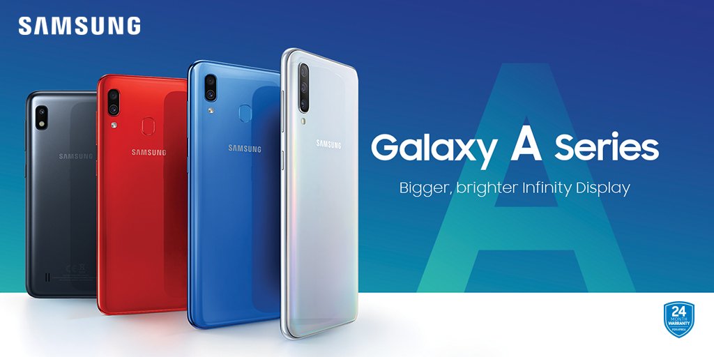 SamsungMobileZM's tweet photo. Up your A-Game with the all-new #GalaxyA30 and #GalaxyA50:
▪️ A-grade quality snaps for your A-game 📸
▪️ A-longer lasting battery 🔋 that's A-requirement.
▪️ Explore the new A-Series https://t.co/nNj0rN5HSz https://t.co/rCTZmtAMux