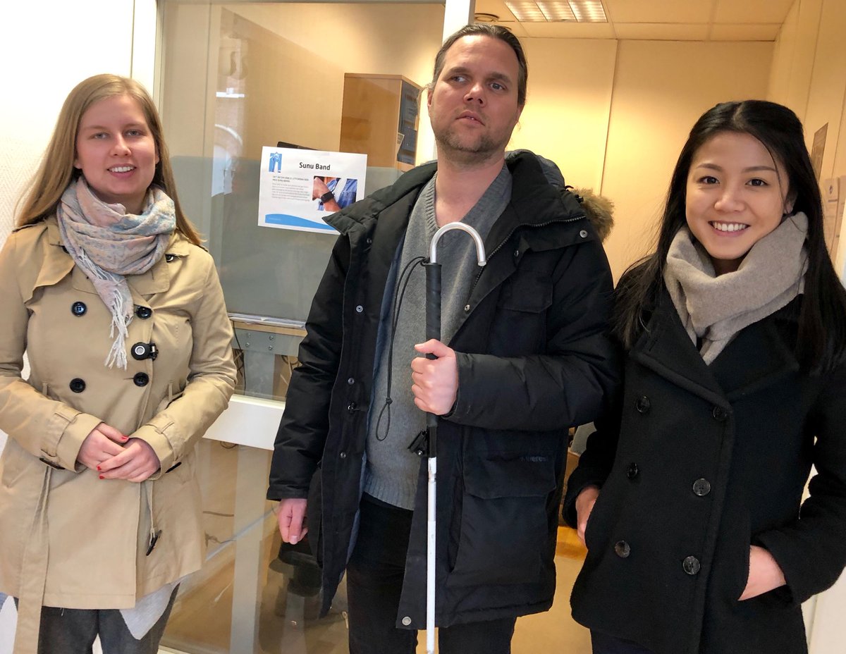 Vår expert inom #mobilitet för #synskadade Henrik Leander svarade idag på frågor från Sara och Caroline som läser Design och produktutveckling på #Chalmers, med uppdrag på konsultföretaget i3tex.
