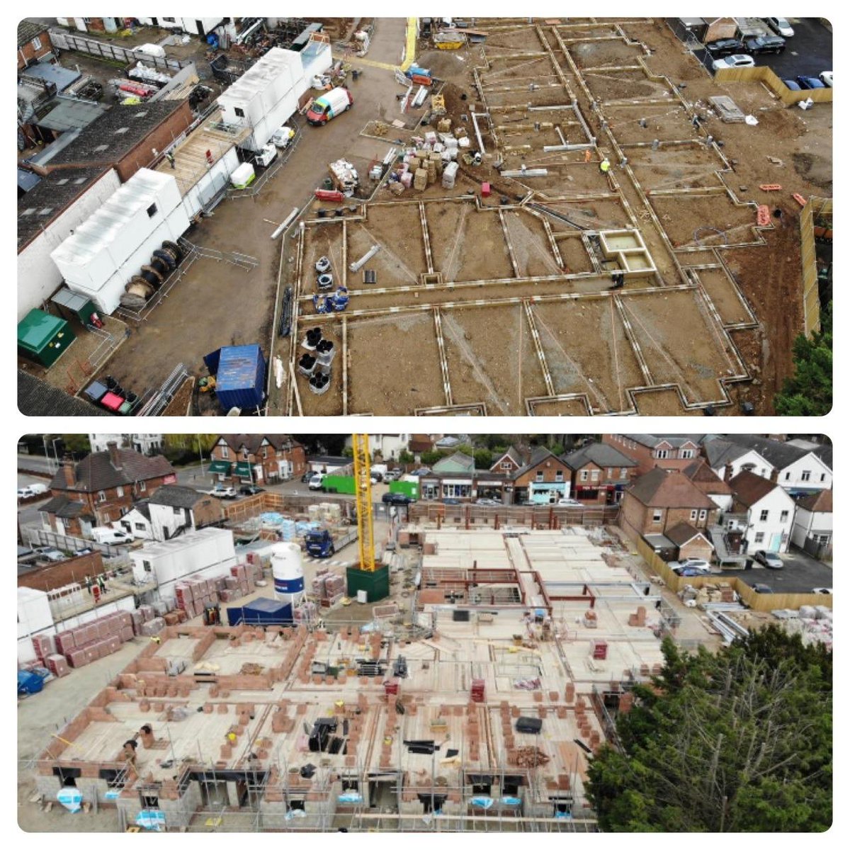 Here are a couple of photos of one of our most recent sites. The top photograph was taken in February this year. The bottom photograph was taken this week. As you can see we are making good progress. Keep up the good work team!